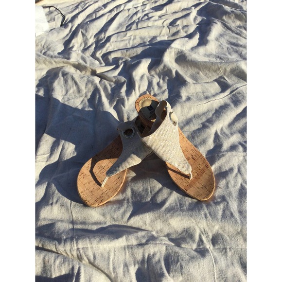 White Mountain Shoes - NEW White Mountain thong wedge sandals size 9 1/2 boho bohemian coastal